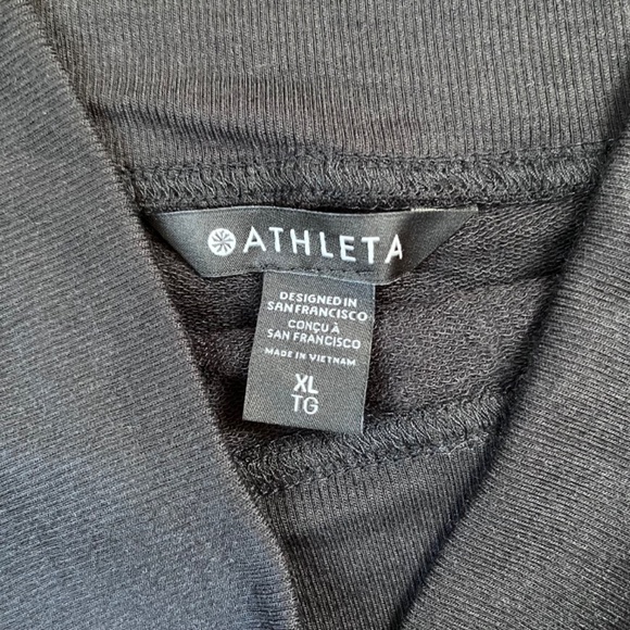 NWT Athleta Studio Barre Sweatshirt black xl - Picture 6 of 8